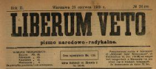 Liberum Veto : pismo narodowo-radykalne 1919 N.26