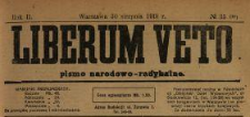Liberum Veto : pismo narodowo-radykalne 1919 N.35