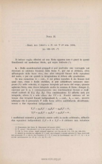 Sul moto di un corpo rigido intorno ad un punto fisso: NOTA II. Ibidem, pp. 122-127