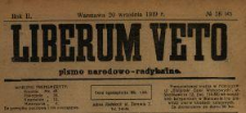 Liberum Veto : pismo narodowo-radykalne 1919 N.38
