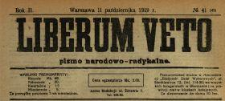 Liberum Veto : pismo narodowo-radykalne 1919 N.41