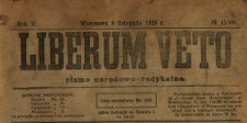 Liberum Veto : pismo narodowo-radykalne 1919 N.45