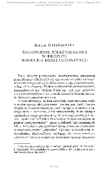 Zagadnienie teraźniejszości w filozofii Maurice`a Merleau Ponty`ego