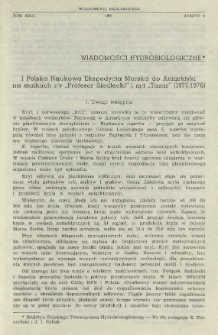 I Polska Naukowa Ekspedycja Morska do Antarktyki na statkach r/v "Profesor Siedlecki" i m/t "Tazar" (1975/1976)