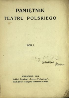Pamiętnik Teatru Polskiego 1914