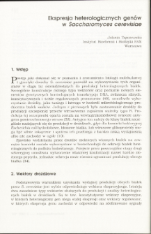 Heterologous Gene Expression in S. cerevisiae