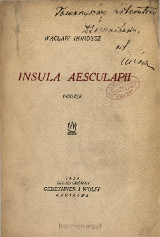 Insula aesculapii : poezje