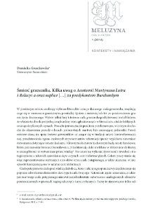 Śmierć grzesznika. Kilka uwag o "Anatomii Martynusa Lutra i Relacyi a oraz suplice […] za predykantem Burchardym"