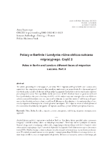 Polacy w Berlinie i Londynie: różne oblicza sukcesu migracyjnego. Część 2