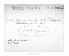 Duczki. Files of Warsaw district in the Middle Ages. Files of Historico-Geographical Dictionary of Masovia in the Middle Ages