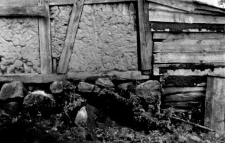 A fragment of a barns wall structure