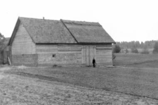 A barn with a pigsty