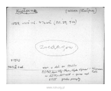Kielpin. Files of Warsaw district in the Middle Ages. Files of Historico-Geographical Dictionary of Masovia in the Middle Ages