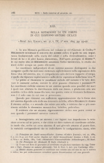 Sulla rotazione di un corpo in cui esistono sistemi ciclici