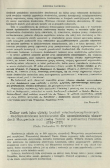 Doliny rzek jako obiekt badań międzydyscyplinarnych - międzynarodowa konferencja dla upamiętnienia ekspedycji Maupertuis nad rzekę Tornio w północnej Finlandii (1736-1737) : (Oulu, Finlandia, 21-23 VI 1977 r.)