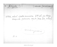 Lajski. Files of Warsaw district in the Middle Ages. Files of Historico-Geographical Dictionary of Masovia in the Middle Ages