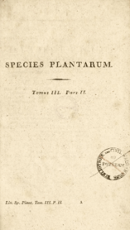 Species Plantarum. T. 3, ps 2