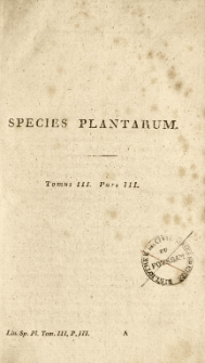 Species Plantarum. T. 3, ps 3