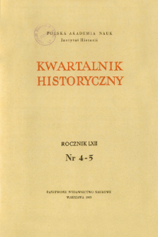 Kwartalnik Historyczny R. 62 nr 4-5 (1955), Strony tytułowe, spis treści