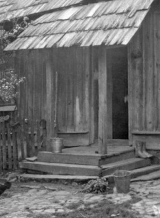 Porch, log cottage