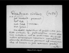 Różan. Files of Rozan district in the Middle Ages. Files of Historico-Geographical Dictionary of Masovia in the Middle Ages