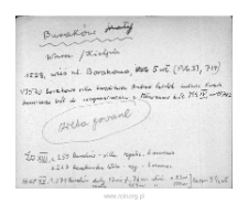 Łomianki-Buraków. Kartoteka powiatu warszawskiego w średniowieczu. Kartoteka Słownika historyczno-geograficznego Mazowsza w średniowieczu