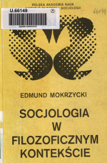 Socjologia w filozoficznym kontekście