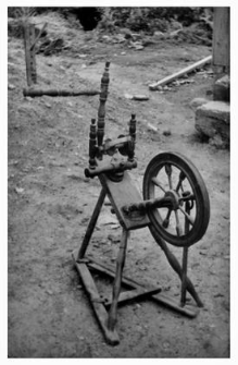 A spinning wheel