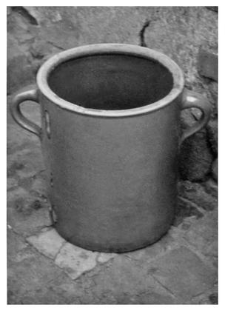 A stoneware pot