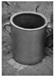 A stoneware pot