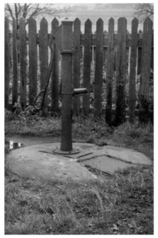 A well with a pump