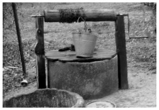 A well with a winch