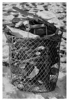 A basket made of a wire