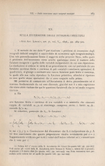 Sulla inversione degli integrali multipli