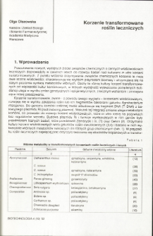 Transformed roots of medicinal piants