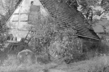 A half-timbered old cottage