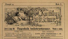 Kwiaty Powieściowe : tygodnik belletrystyczny 1886 N.4