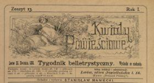Kwiaty Powieściowe : tygodnik belletrystyczny 1886 N.13
