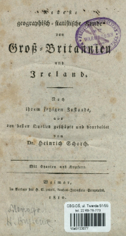 Neueste geographisch-statistiche Kunde von Groß-Britannien und Ireland