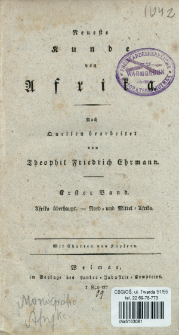 Neueste Kunde von Afrika. Bd. 1, Afrika überhaupt - Nord- und Mittel-Afrika