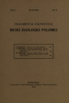 Fragmenat Faunistica Musei Zoologici Polonici ; t. 1. nr 8