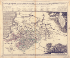 Carte Itineraire par le Pays de l'Electorat De Saxe faisant voir les Grands Chemins depuis Lipsic jusqu' aux Villes les plus principales des Pays Circonvoisins