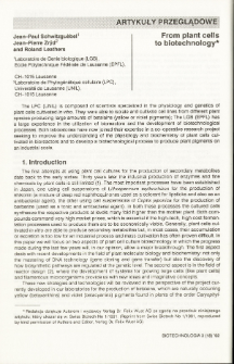 From plant cells to biotechnology