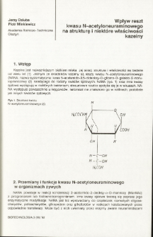 The influence of N-acetylneuraminic acid residues on the structure and some properties of casein