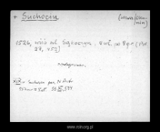 Suchocin. Files of Warsaw district in the Middle Ages. Files of Historico-Geographical Dictionary of Masovia in the Middle Ages