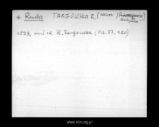 Targowska Ruda. Files of Warsaw district in the Middle Ages. Files of Historico-Geographical Dictionary of Masovia in the Middle Ages