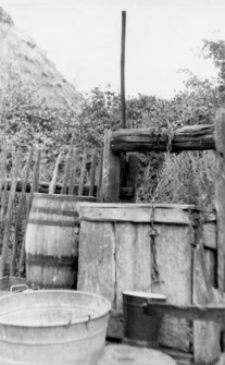 A well with a winch