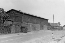 A cattle shed and a barn