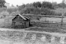 A well with a manual lift