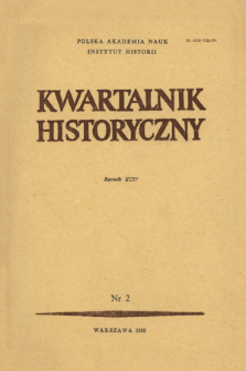 Kwartalnik Historyczny R. 71 nr 2 (1964), Dwudziestolecie Polski Ludowej, Title pages, Contents